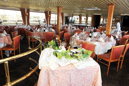 ristorante nave Rhone Princess Rodano Saone